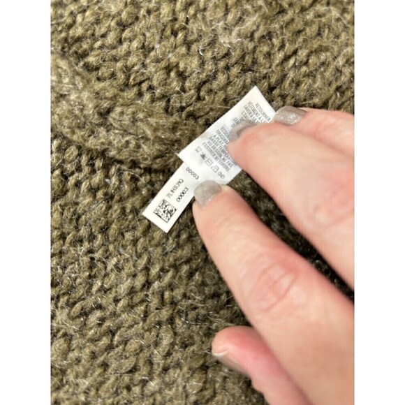 Aerie Chunky Cardigan Blue Green Medium Knit Boho Bohemian Wool Mohair Stripe - Picture 7 of 9